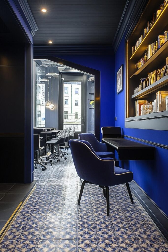 blue office design