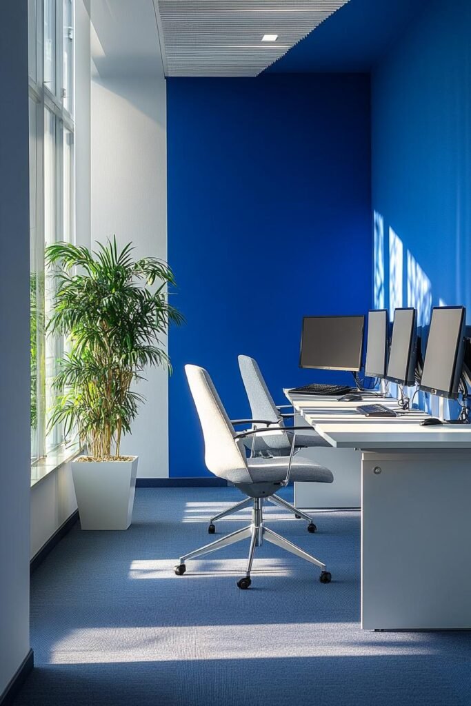 blue office design