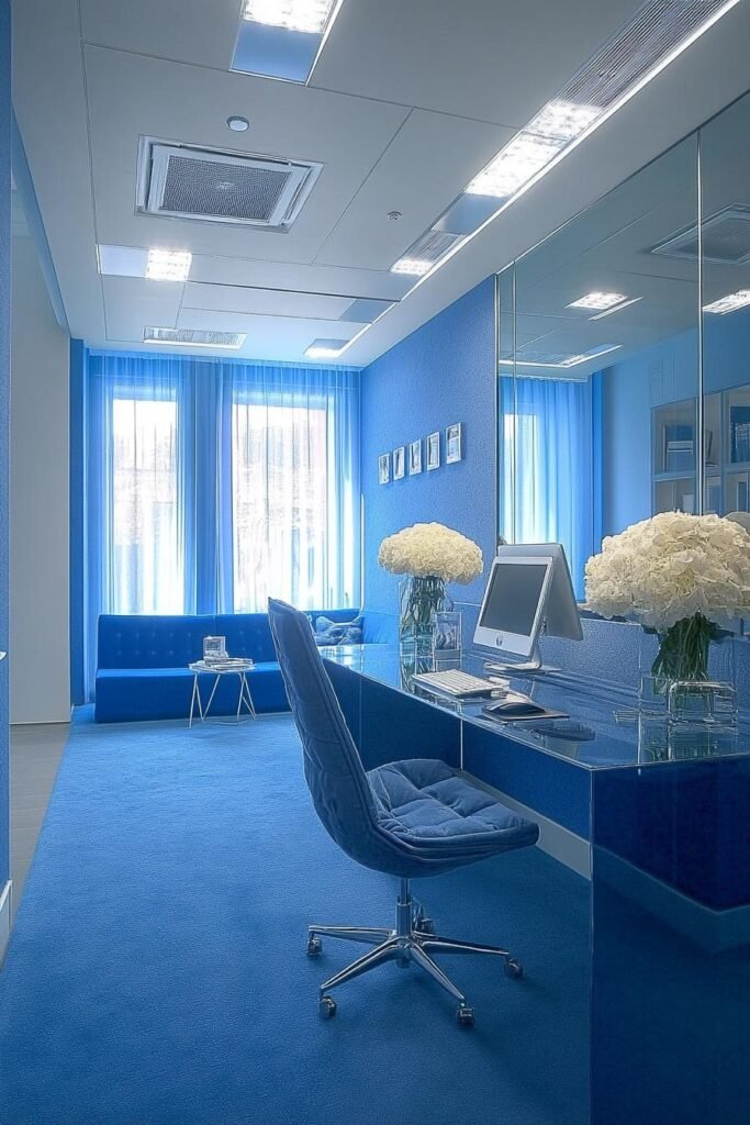 blue office design