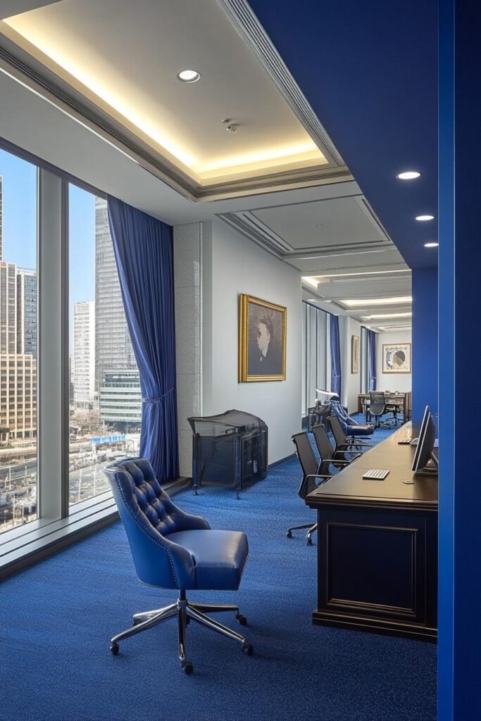blue office design