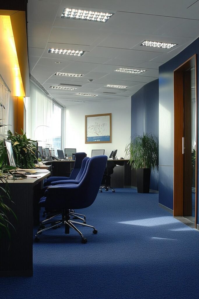 blue office design