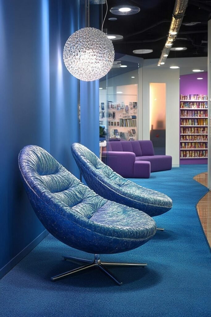 blue office design