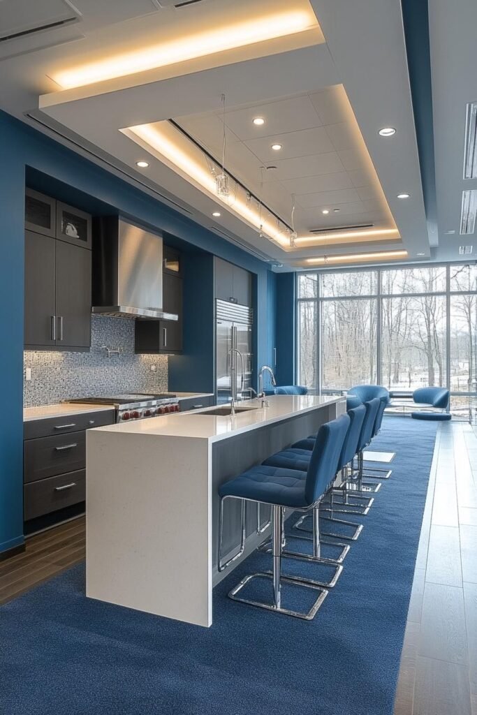 Turquoise Modern Kitchen Design