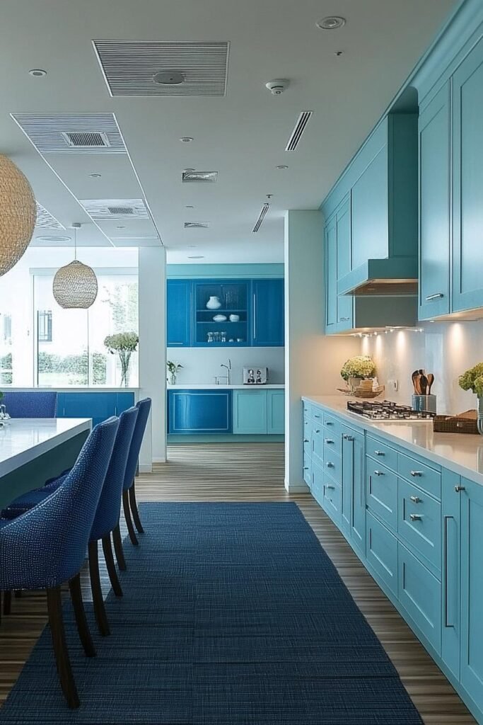 Turquoise Modern Kitchen Design