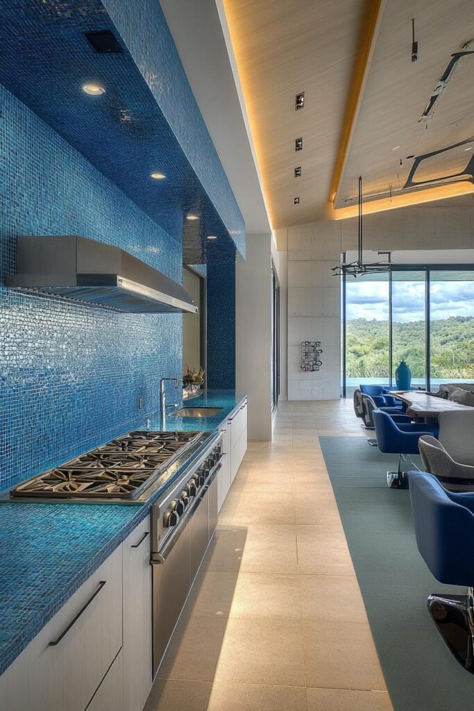 Turquoise Modern Kitchen Design