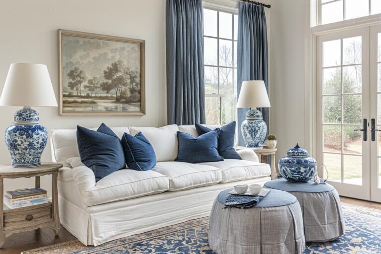 How to Incorporate Blue Textiles and Fabrics Without Overwhelming Your Space