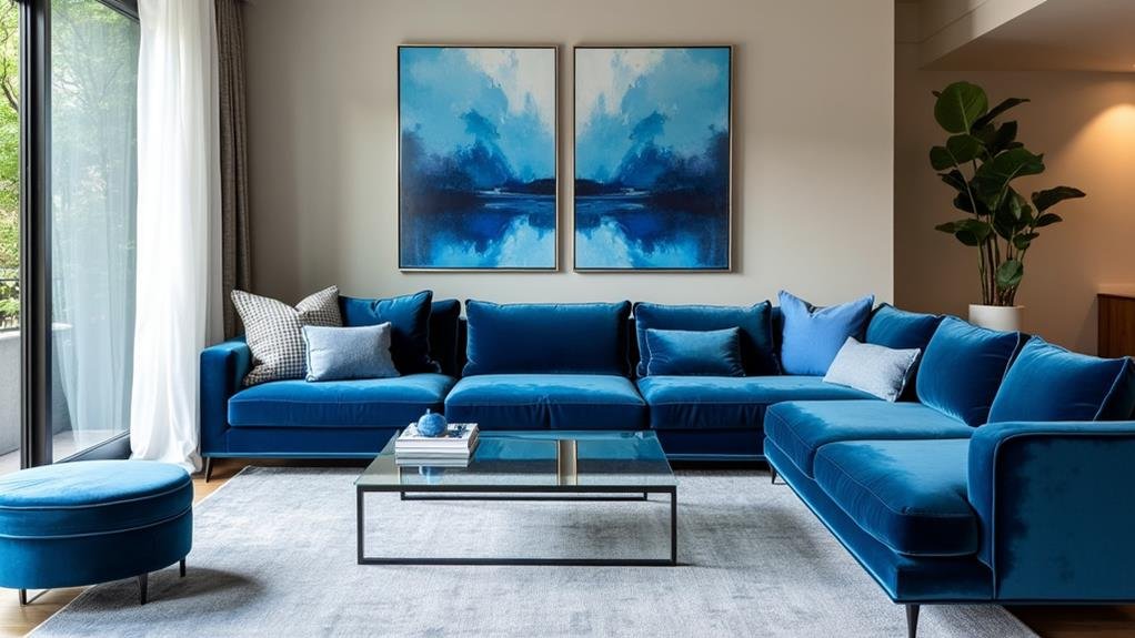 blue furniture accent ideas