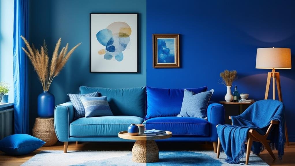 blue interior design accessories