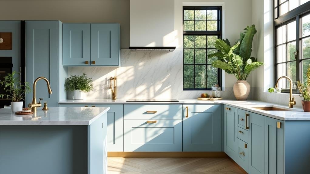 designing a tranquil blue kitchen