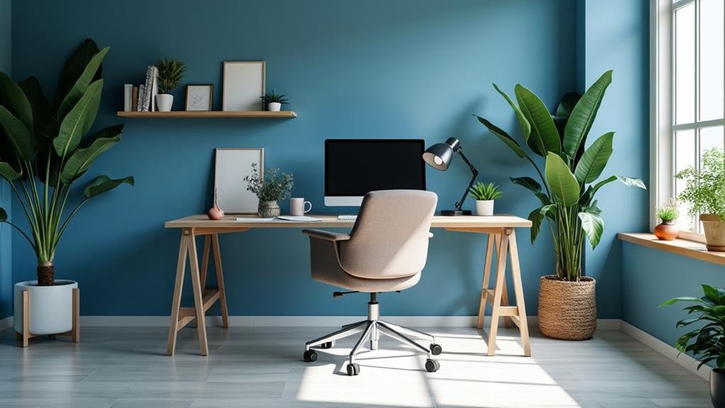 stylish blue office design