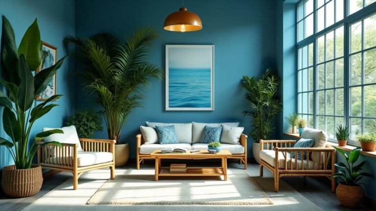 sustainable blue interior design