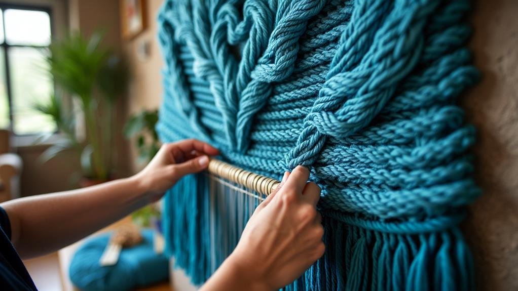 woven textile wall art