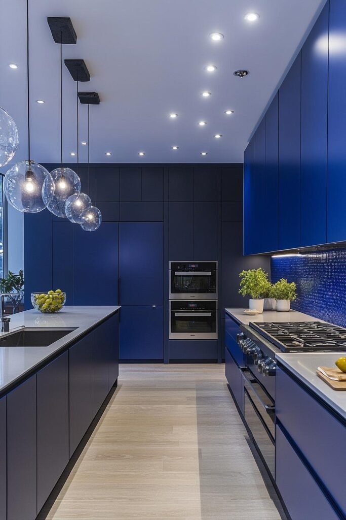 blue kitchen design