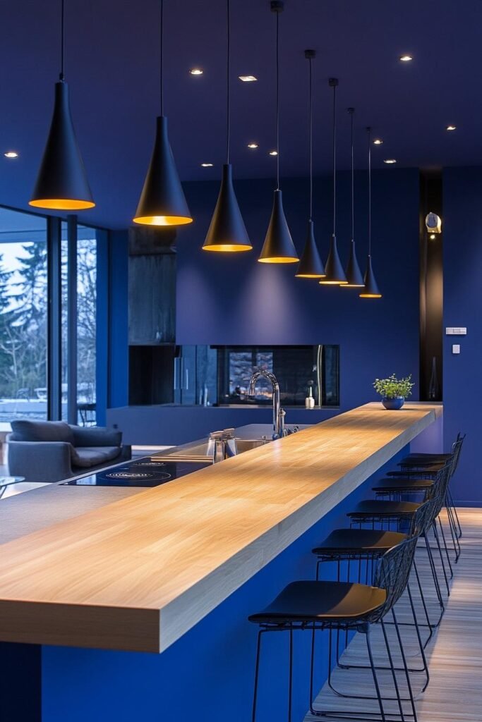 blue kitchen design