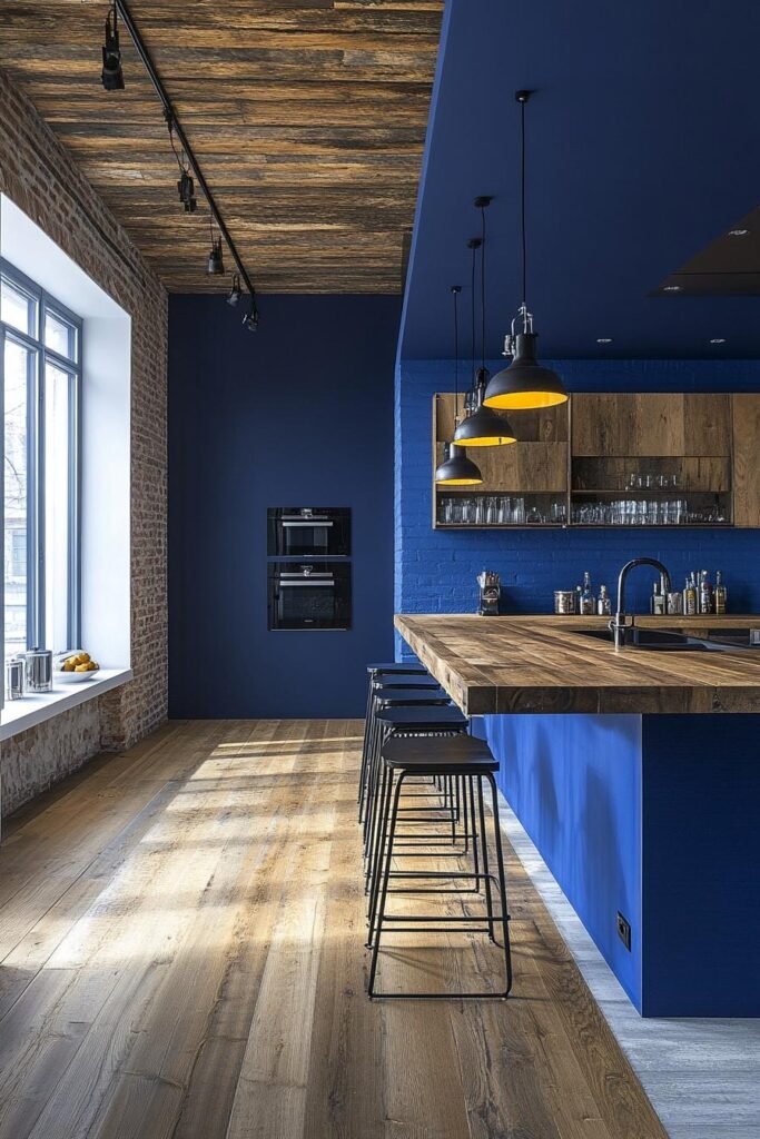 blue kitchen design