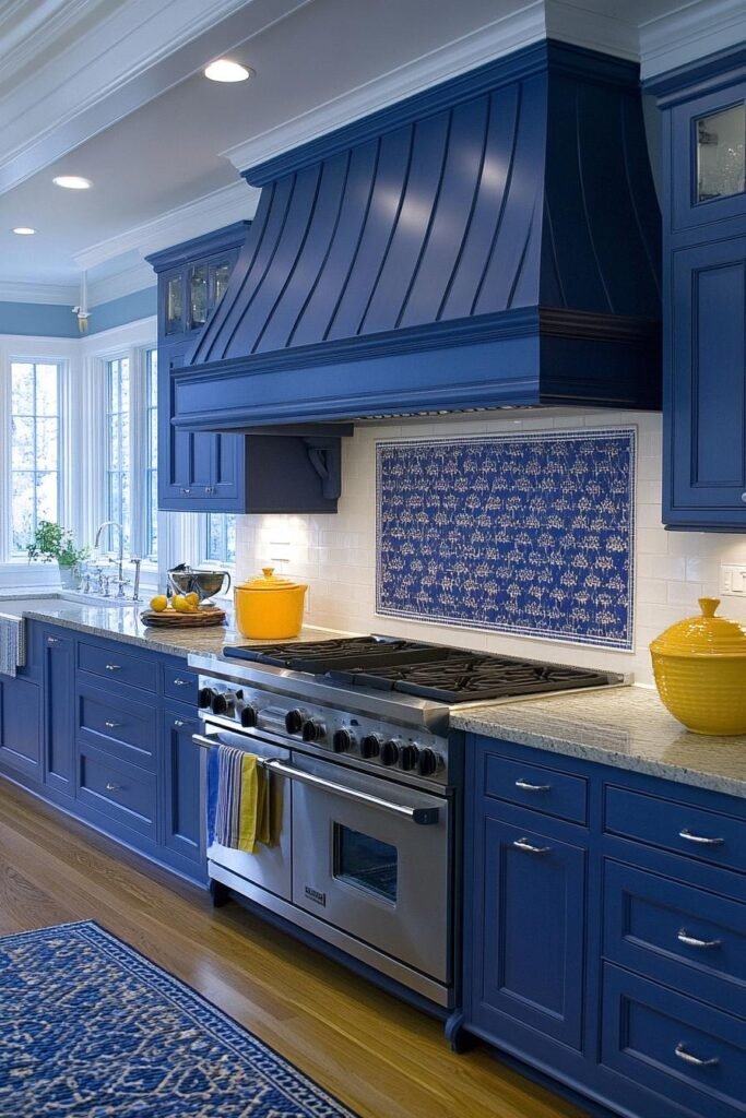 blue kitchen design
