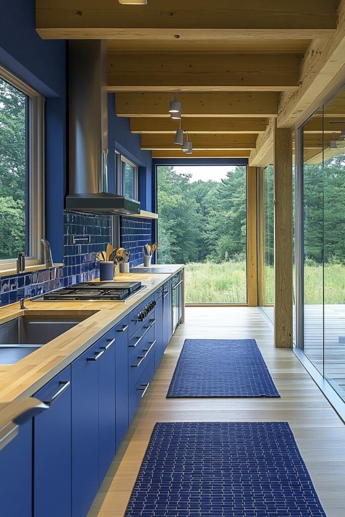 blue kitchen design