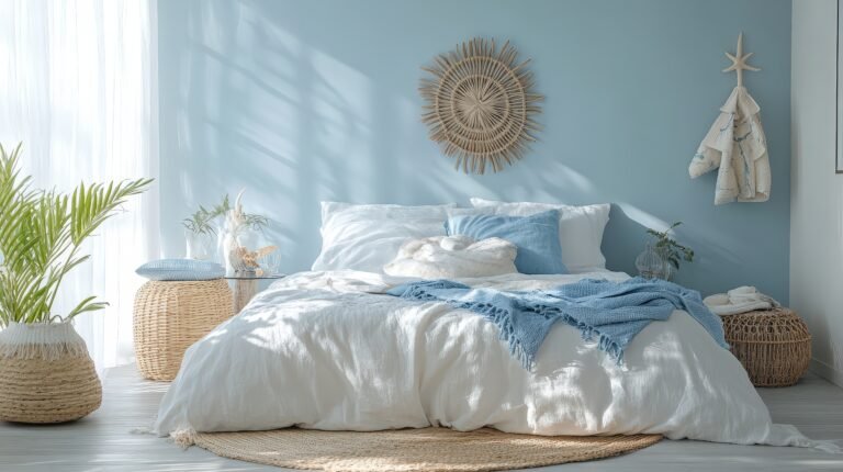 dreamy blue bedroom