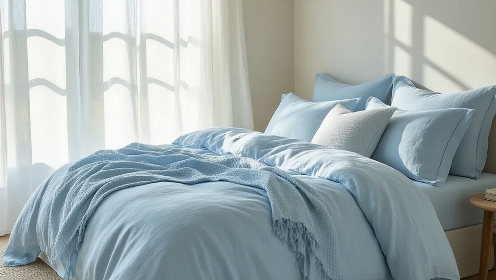 breezy light blue linen layers