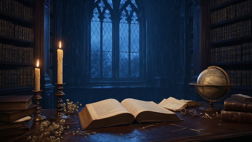 deep indigo library walls