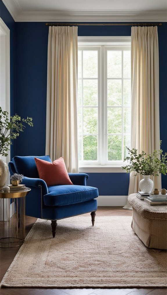 slate blue brass elegance