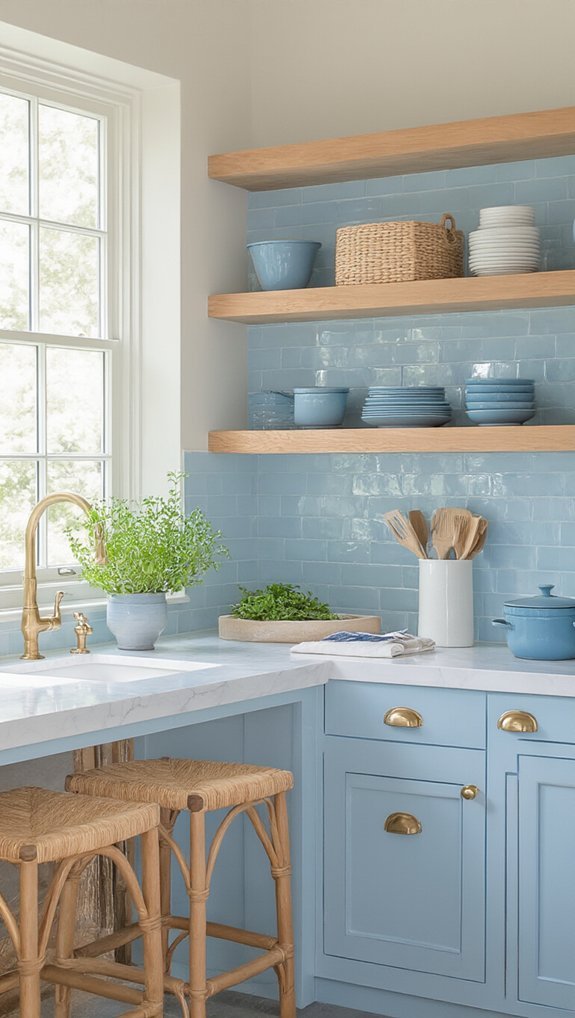 soft blue coastal textiles