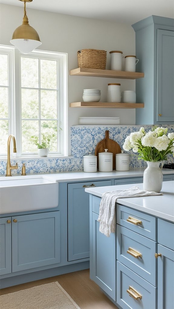 soft blue kitchen bar stools