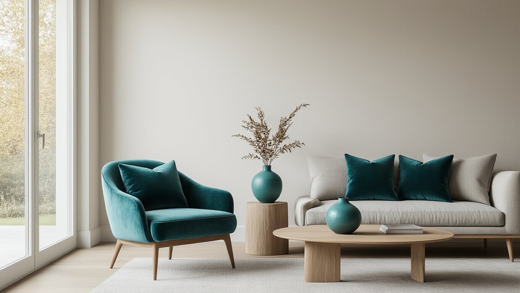 subtle teal accents for style