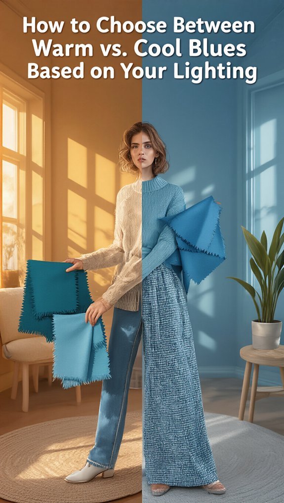 test blue undertones in daylight