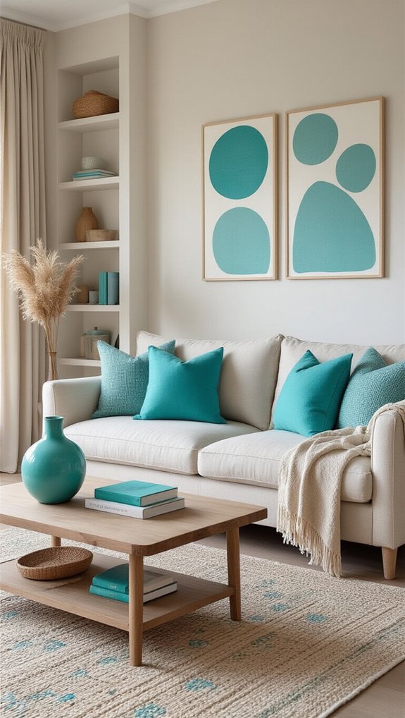 turquoise accents in ceramics art