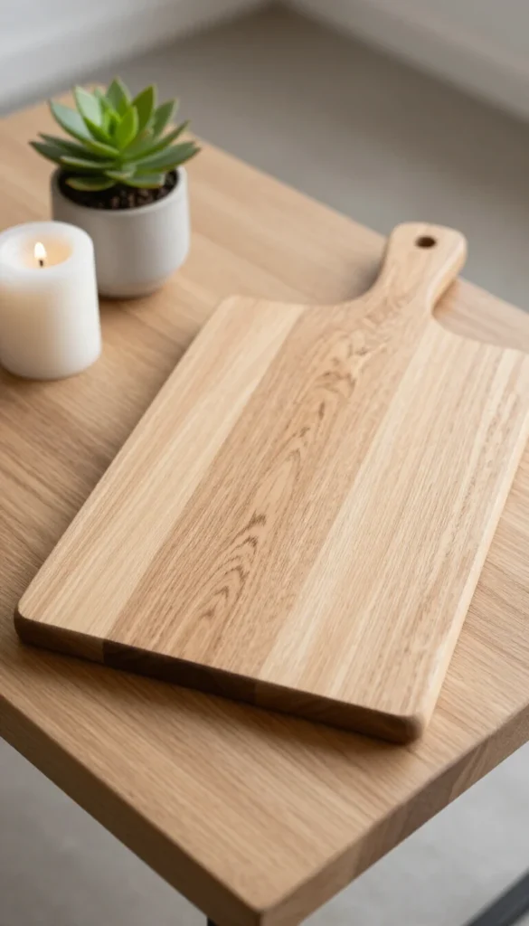 1. Wooden Serving Board — Light Oak
