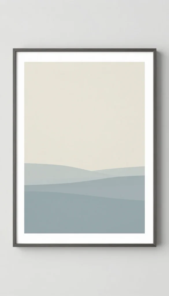 2. Abstract Nordic Landscape Print — Muted Tones