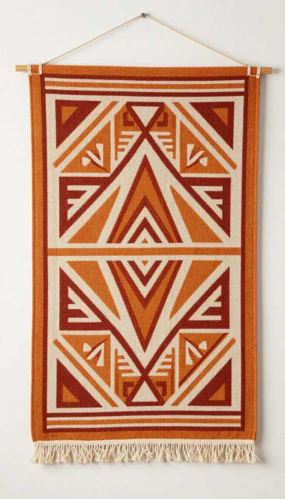2. African Geometric Tapestry Wall Hanging — Ambesonne