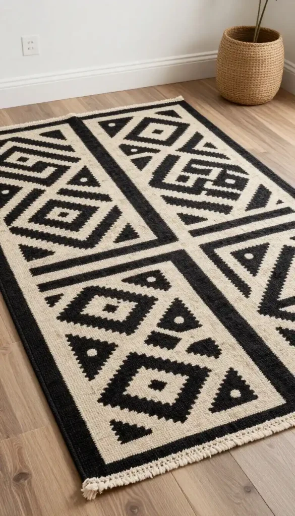 4. African Mud Cloth Pattern Area Rug — Homefires