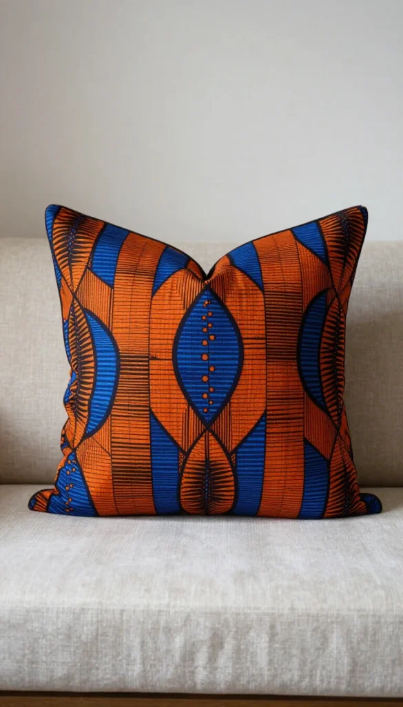 4. African Wax Print Pillow Cover — Ankara Style