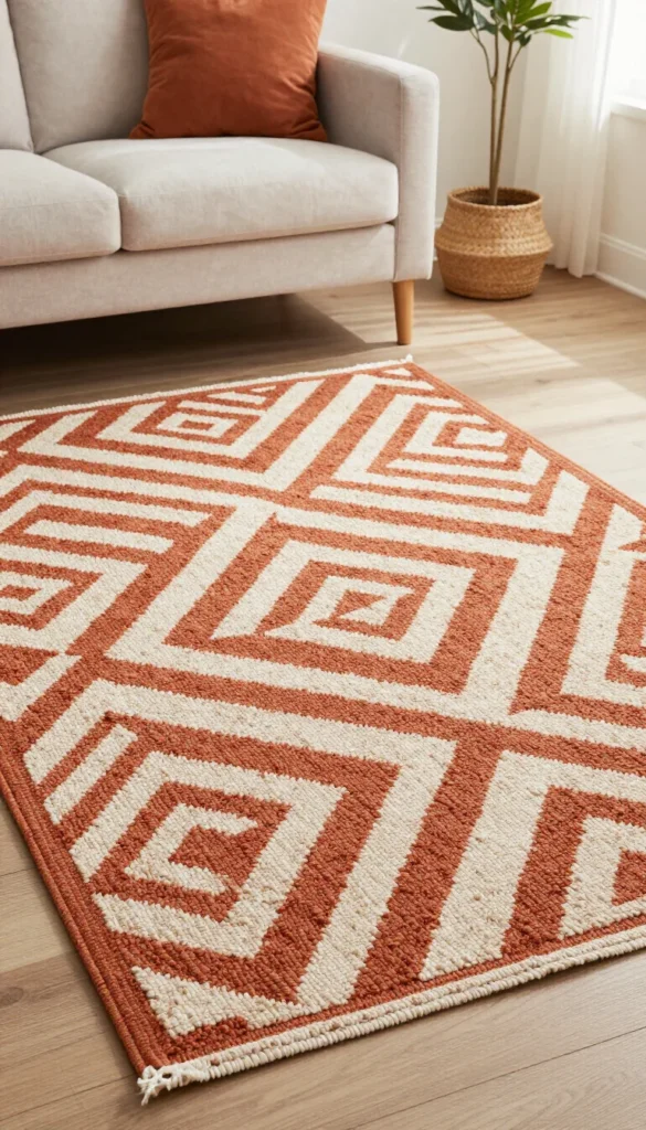 6. Boho Geometric Area Rug — Under $100 — Unique Loom