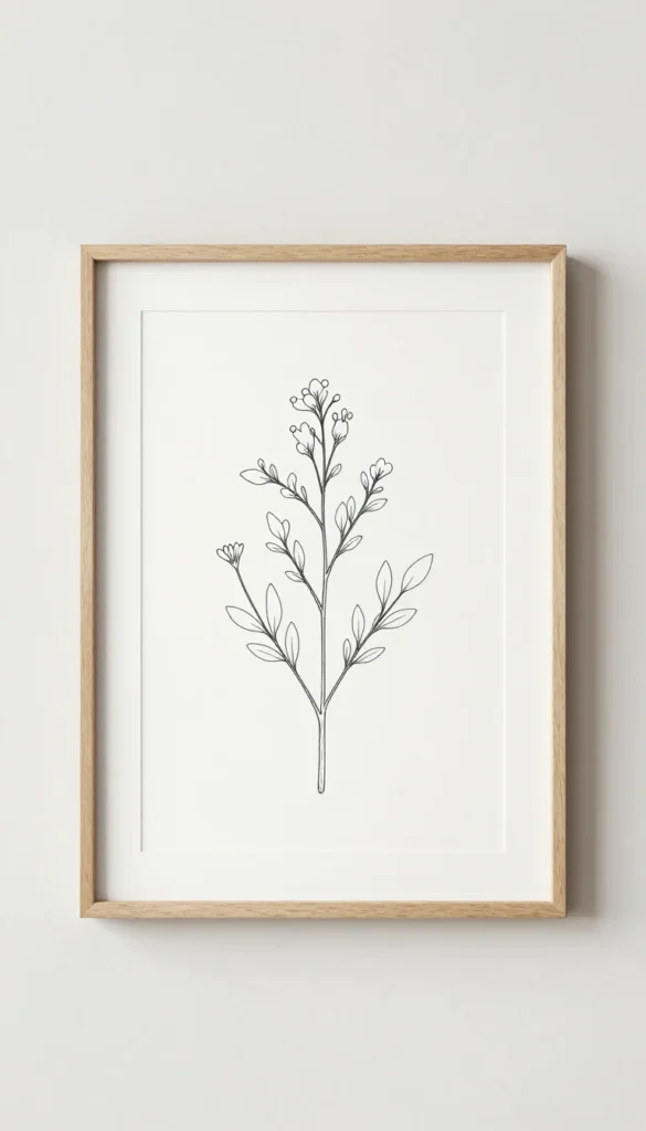 1. Botanical Line Art Print — Minimalist Illustration