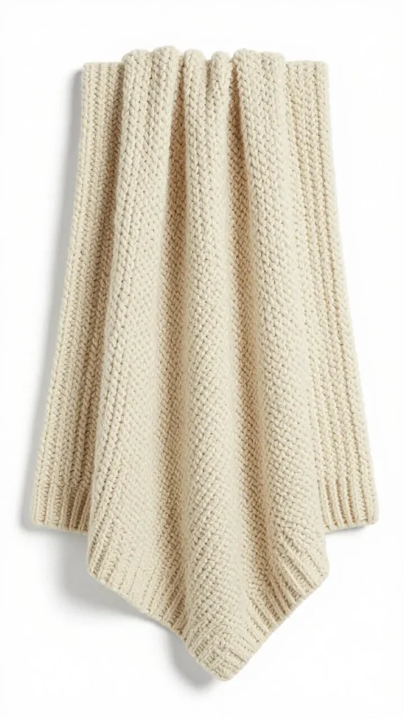 Chunky Knit Wool Throw