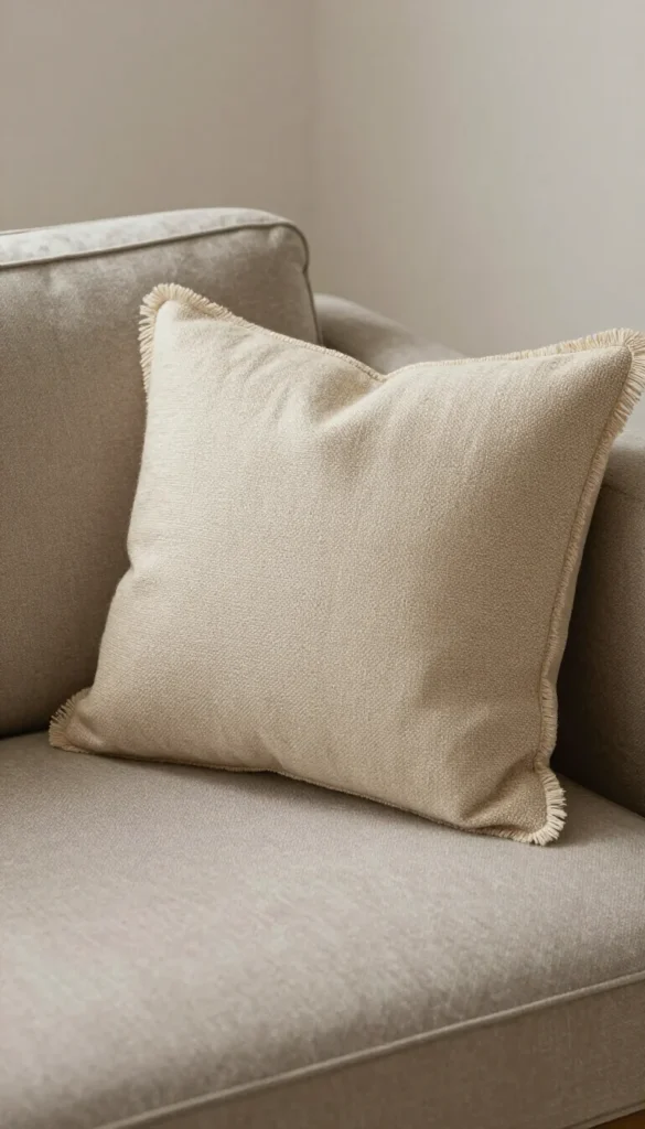 5. Jute and Cotton Blend Lumbar Pillow