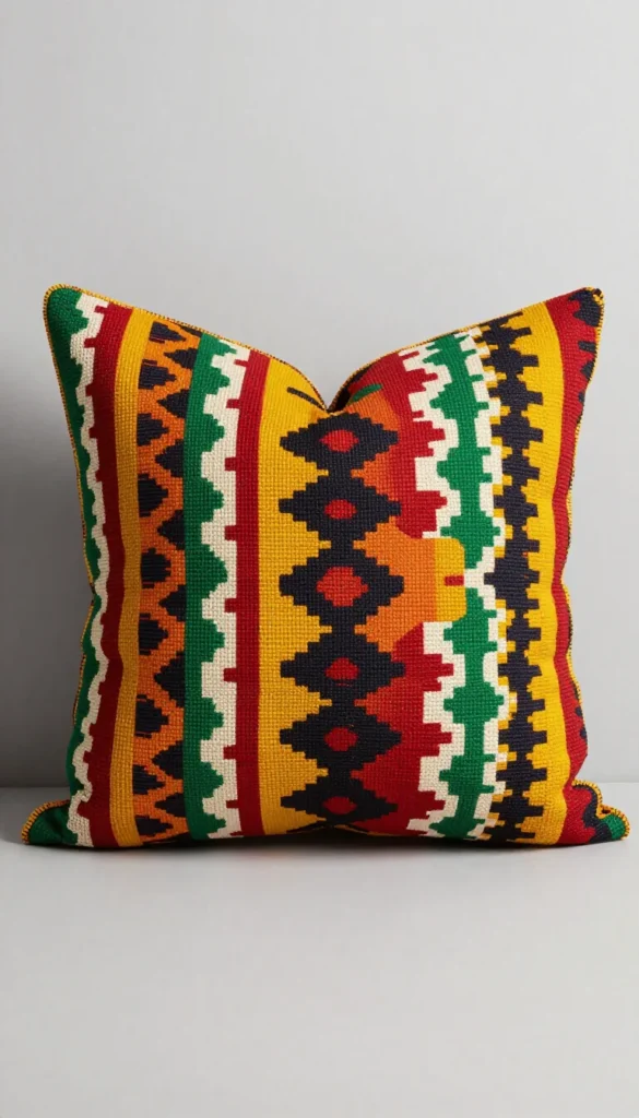 1. Kente-Inspired Woven Pillow Cover — HCYDH