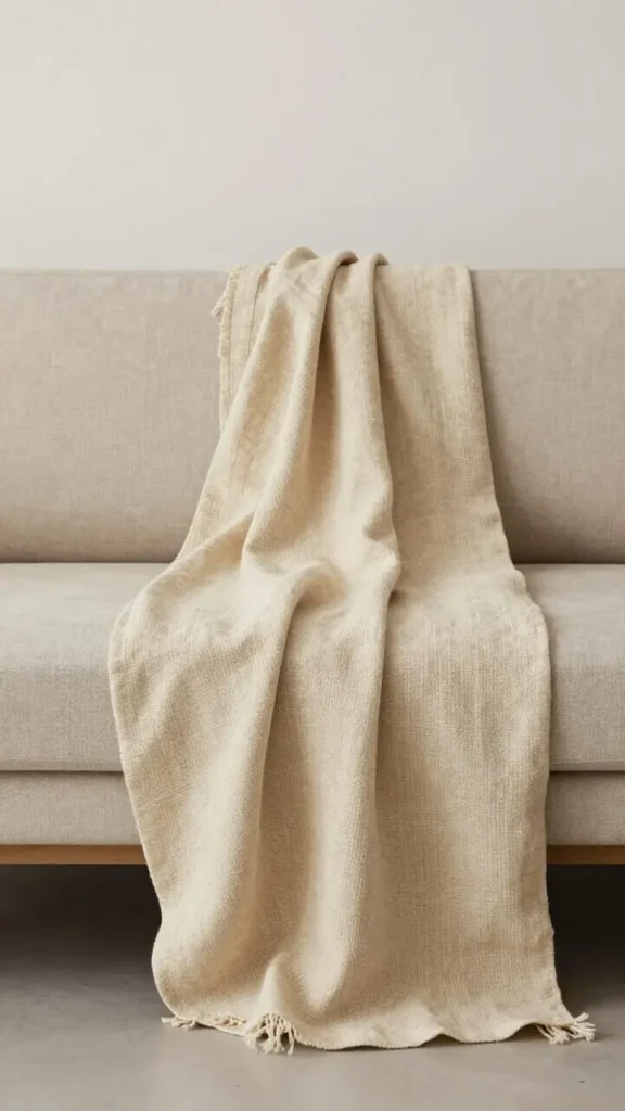 Linen Throw — Natural Undyed