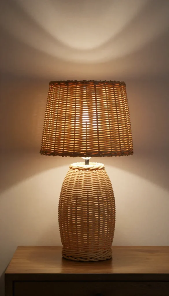 2. Rattan Woven Table Lamp — Natural — Safavieh