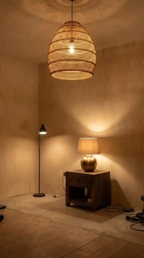 a-hammered-brass-table-lamp-on-a-dark-wood-nightstand-casting-mid-height-warm-glow