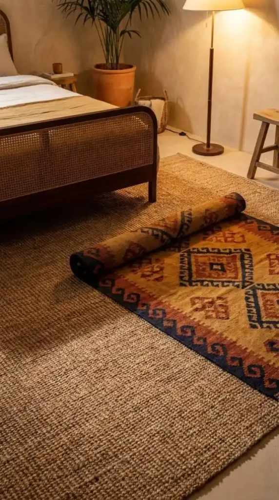 a-large-natural-sisal-rug-already-unrolled-covering-the-primary-floor-plane-around-the-bed