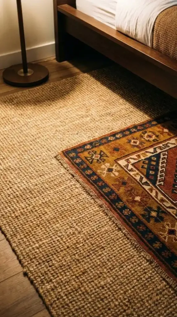 a-smaller-colorful-kilim-style-rug-layered-a-large-sisal-rug-covering-most-of-the-floor-plane