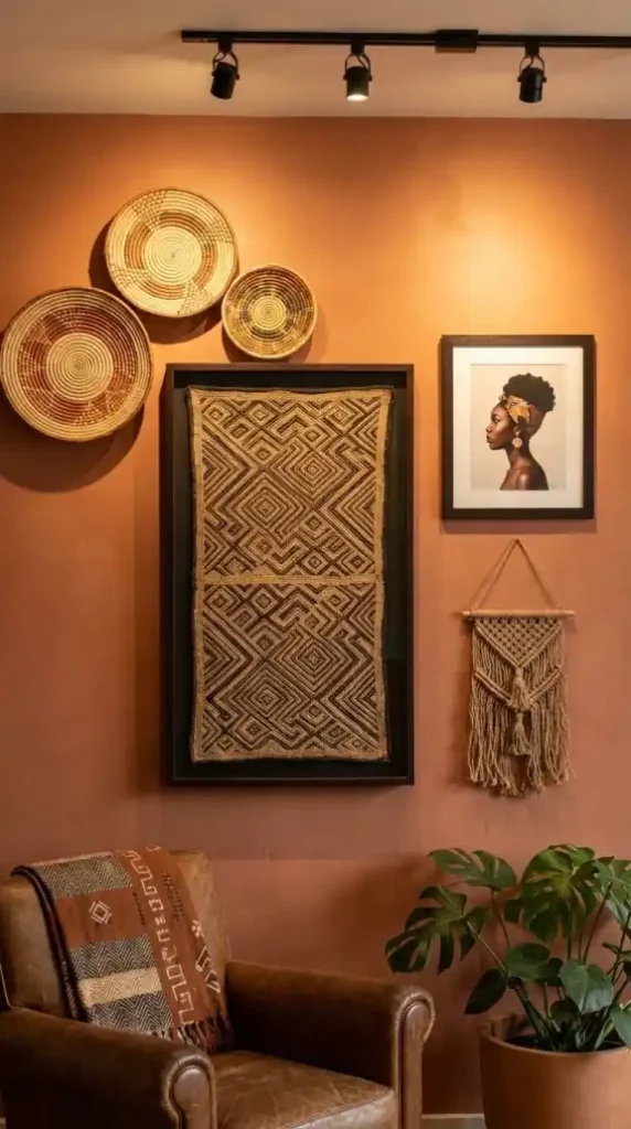 Four-layer-Afro-Bohemian-gallery-wall-at-four-distinct-scales