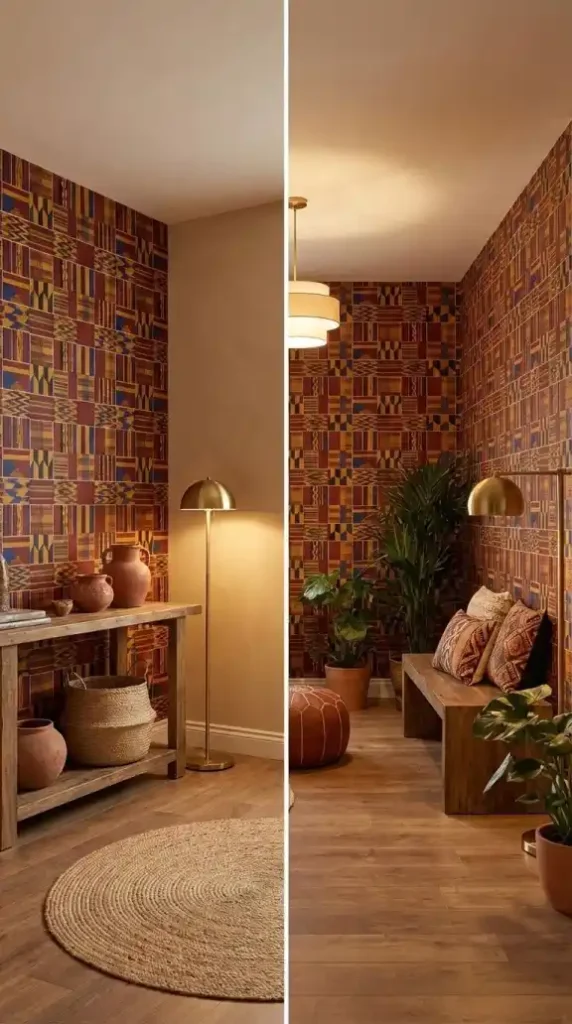 afro-bohemian-kente-wallpaper-accent-vs-full-room-wrap-interior-comparison