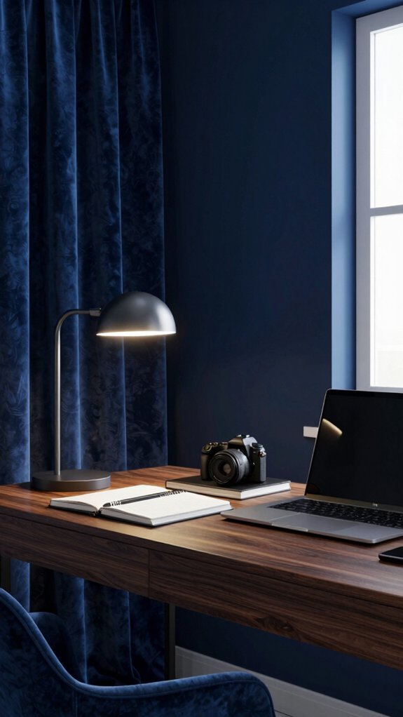 bold midnight blue deliberately curated