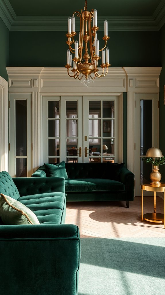 brass and matte black accents