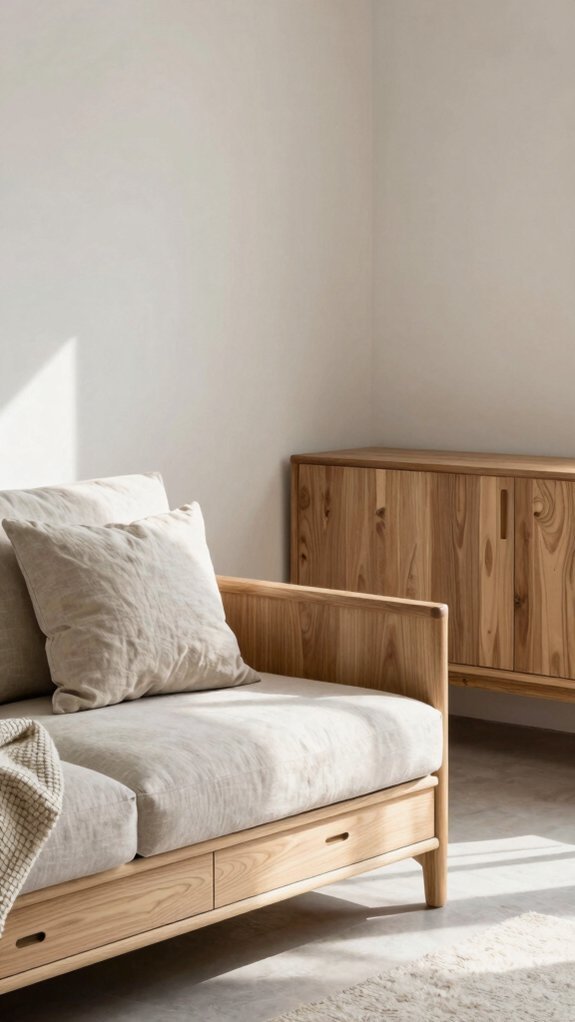 built in storage in minimalist furniture